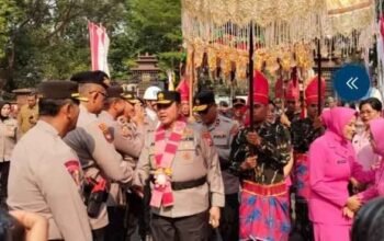 Penyambutan Kapolda Sulsel baru Irjen M Awal Chairuddin di Mapolda Sulsel Makassar pada 9 Oktober 2026