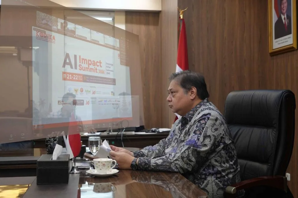 Prioritas AI pemerintah dipaparkan Airlangga Hartarto pada forum di Jakarta, 21 Oktober 2026