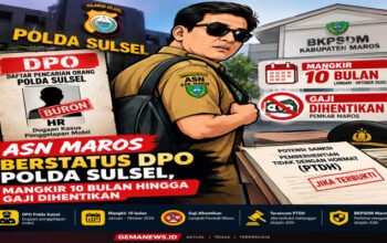 Dokumentasi pemberitaan BKPSDM Maros mengenai penanganan kepegawaian ASN berinisial HR.