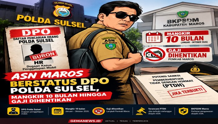 ASN Maros Dikabarkan DPO, BKPSDM Tunggu Proses Hukum 1 Dokumentasi pemberitaan BKPSDM Maros mengenai penanganan kepegawaian ASN berinisial HR.