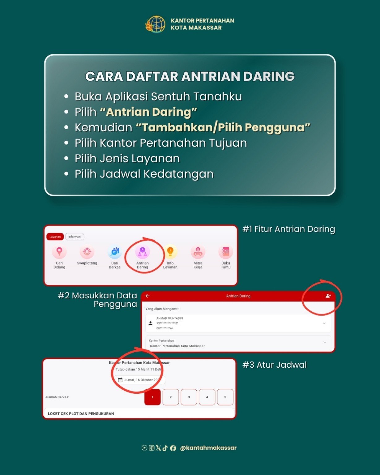 Sentuh Tanahku Mudahkan Antrean Kantor Pertanahan Makassar 5 Panduan antrean daring Sentuh Tanahku untuk Kantor Pertanahan Kota Makassar
