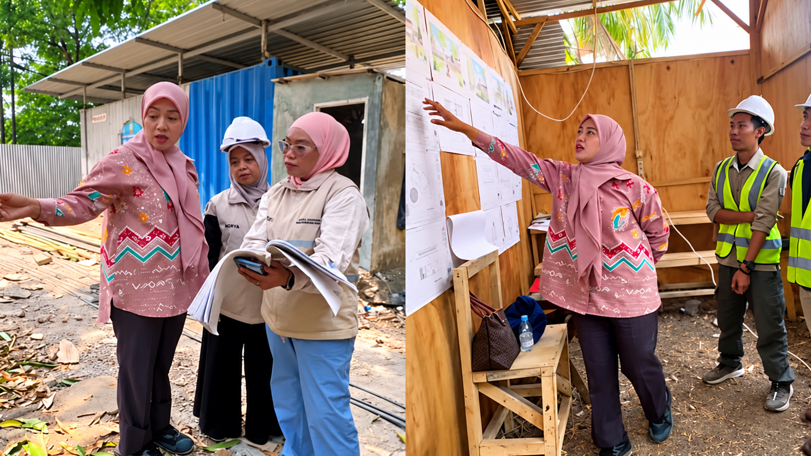 Dinas PU Makassar Cek Dua Proyek MCH, Mutu Jadi Perhatian 1 Dinas PU Makassar meninjau pembangunan MCH di Rappocini dan Biringkanaya