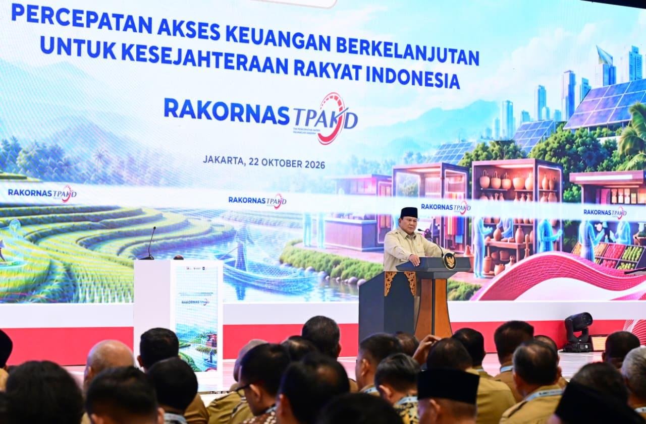 Presiden Prabowo Subianto menghadiri Rakornas TPAKD 2026 di Jakarta