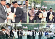 Penyerahan sertipikat tanah wakaf Kantah Makassar oleh Wali Kota Munafri Arifuddin dalam peringatan Hari Santri Nasional, 22 Oktober 2026.