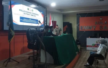 Pelaksanaan sidang terpadu Pengadilan Agama di Kantor Kecamatan Rappocini Makassar pada 23 Oktober 2026