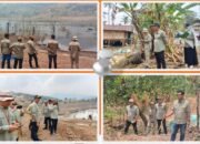 Kolase petugas lintas instansi mengecek kondisi lapangan pengadaan tanah Bendungan Pamukkulu di Takalar