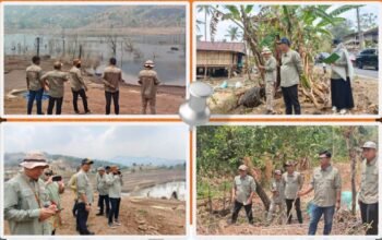 Kolase petugas lintas instansi mengecek kondisi lapangan pengadaan tanah Bendungan Pamukkulu di Takalar