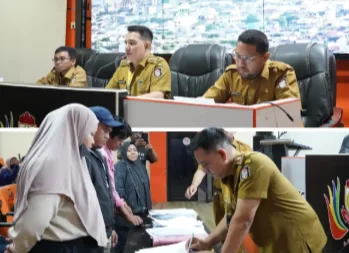 Camat Rappocini Makassar memimpin penandatanganan perjanjian kerja PPPK petugas kebersihan
