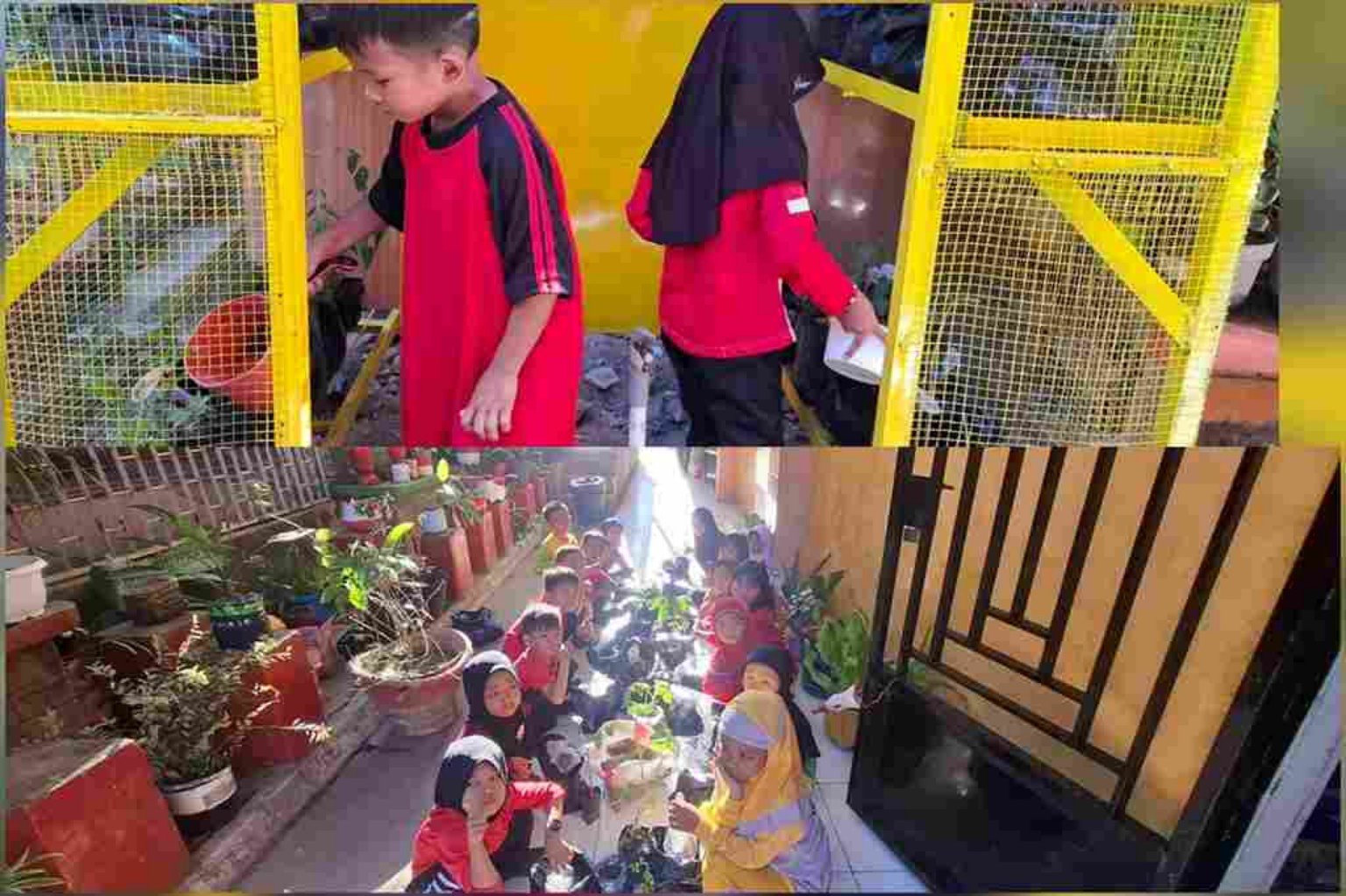 SD Negeri Baraya I Makassar Terapkan LENTERA untuk Literasi Kelas Rendah 1 Siswa SD Negeri Baraya I Makassar mengikuti kegiatan belajar di area tanaman sekolah dalam program LENTERA